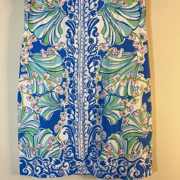 Lilly Pulitzer 0 Cathy Bay Blue Coasting Engineered Shift Dress. - Picture 9 of 16